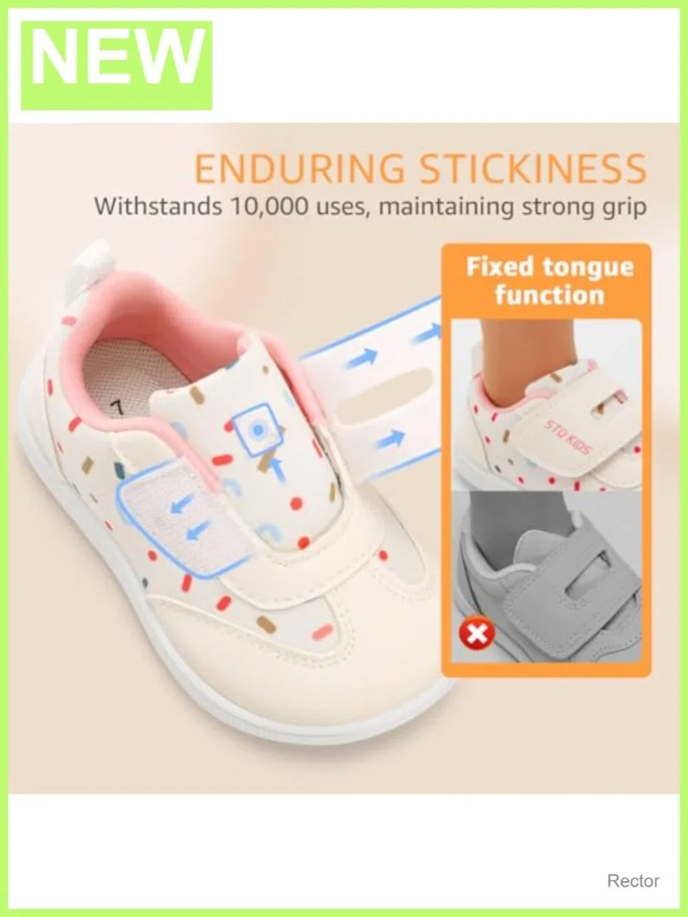 Toddler Wide Toe Box Barefoot Sneakers Boys Girls Zero Drop Hook & Loop
